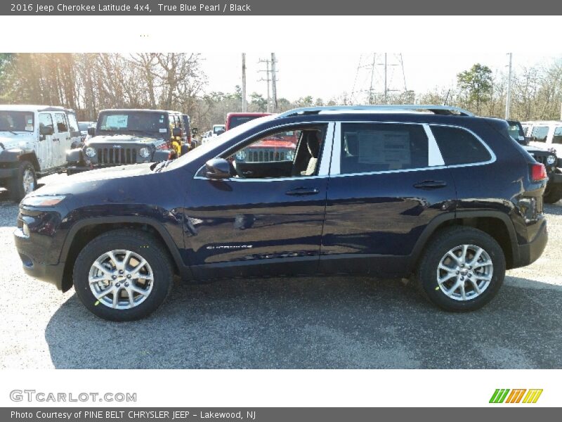 True Blue Pearl / Black 2016 Jeep Cherokee Latitude 4x4