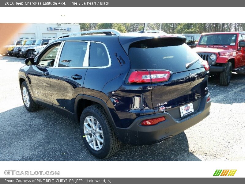 True Blue Pearl / Black 2016 Jeep Cherokee Latitude 4x4