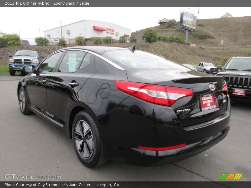 Ebony Black / Beige 2012 Kia Optima Hybrid