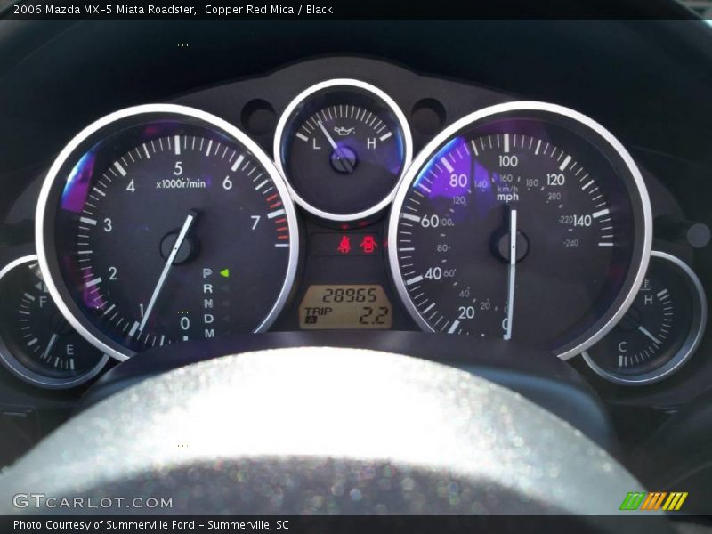 Copper Red Mica / Black 2006 Mazda MX-5 Miata Roadster