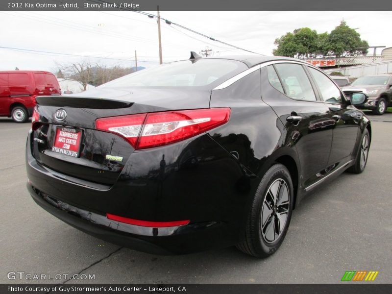 Ebony Black / Beige 2012 Kia Optima Hybrid