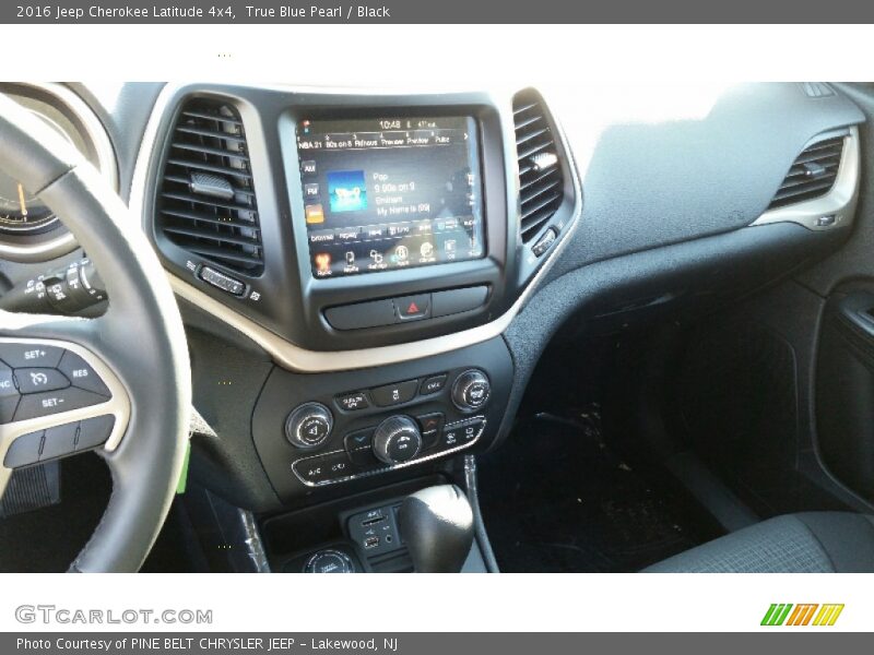 True Blue Pearl / Black 2016 Jeep Cherokee Latitude 4x4