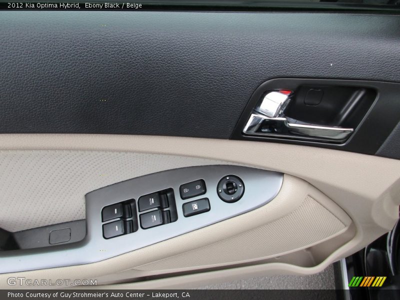 Ebony Black / Beige 2012 Kia Optima Hybrid