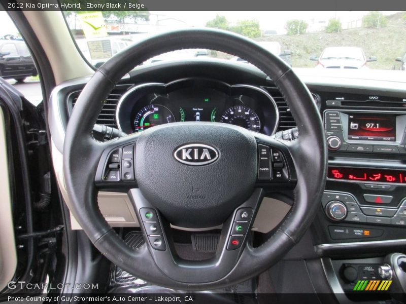 Ebony Black / Beige 2012 Kia Optima Hybrid