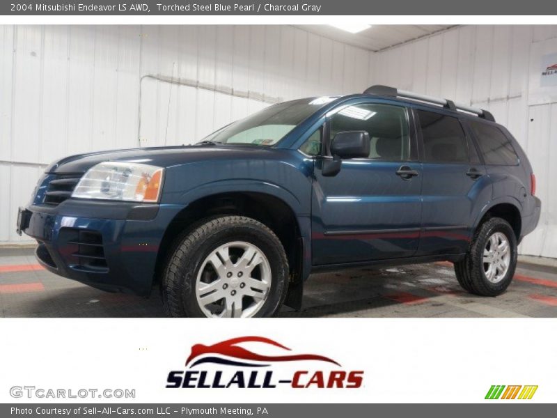 Torched Steel Blue Pearl / Charcoal Gray 2004 Mitsubishi Endeavor LS AWD