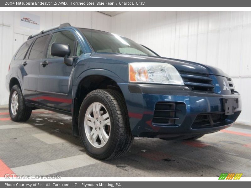 Torched Steel Blue Pearl / Charcoal Gray 2004 Mitsubishi Endeavor LS AWD