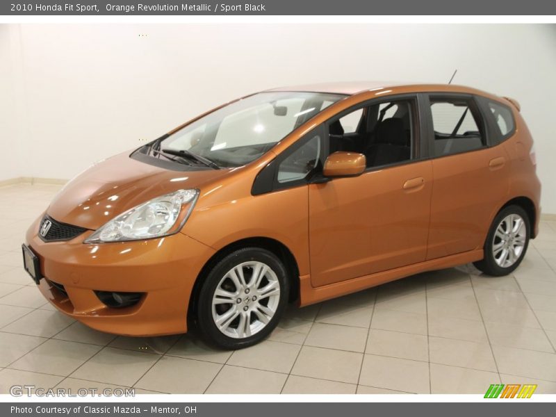 Orange Revolution Metallic / Sport Black 2010 Honda Fit Sport