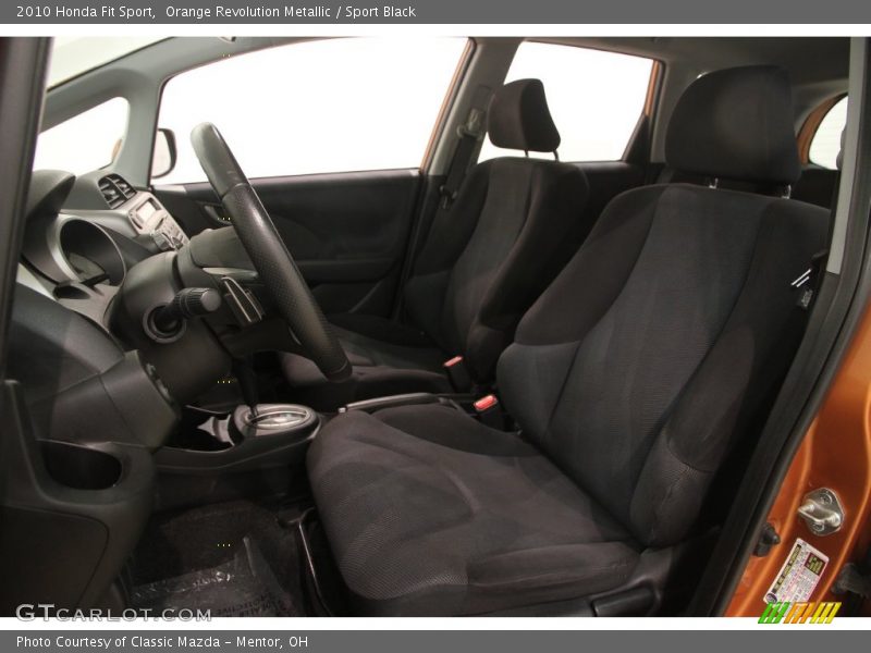 Orange Revolution Metallic / Sport Black 2010 Honda Fit Sport