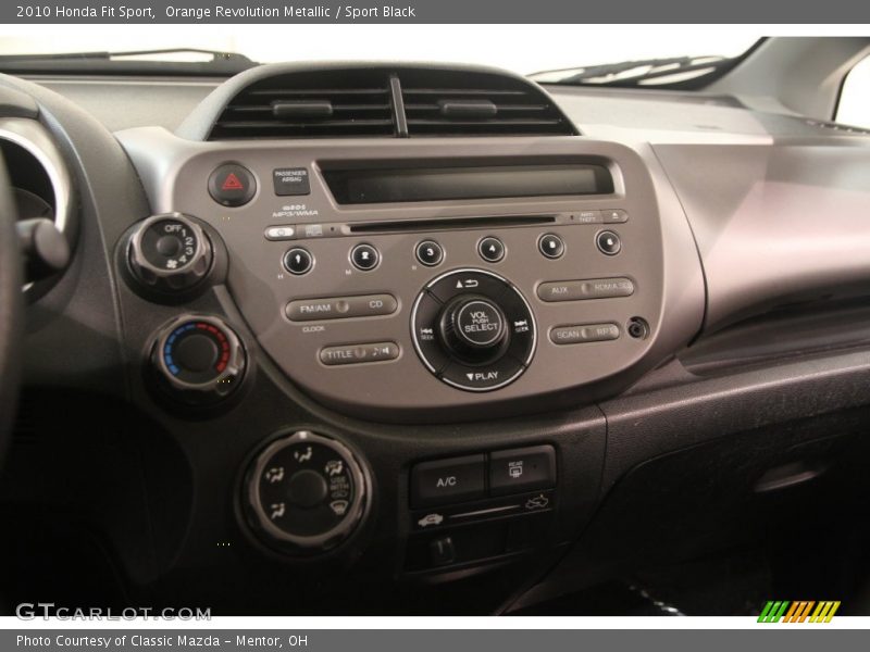 Orange Revolution Metallic / Sport Black 2010 Honda Fit Sport