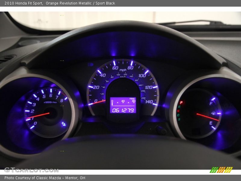 Orange Revolution Metallic / Sport Black 2010 Honda Fit Sport