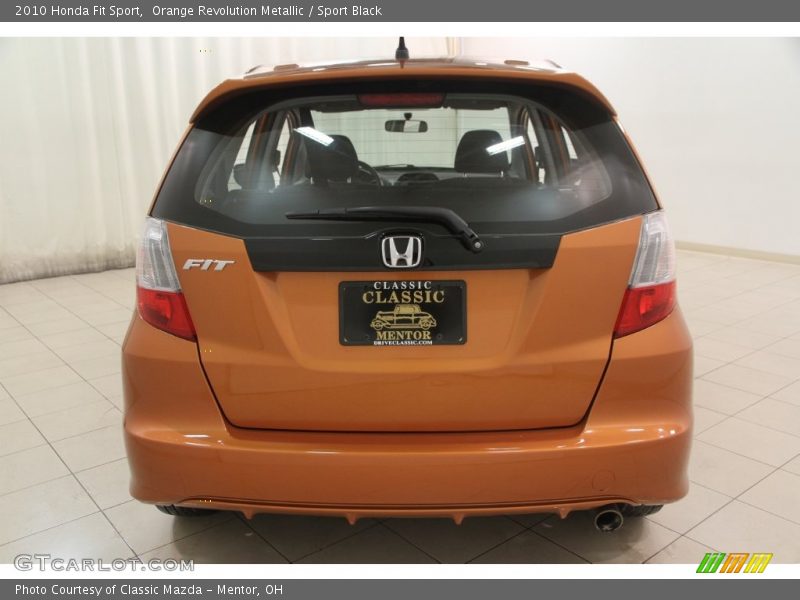 Orange Revolution Metallic / Sport Black 2010 Honda Fit Sport