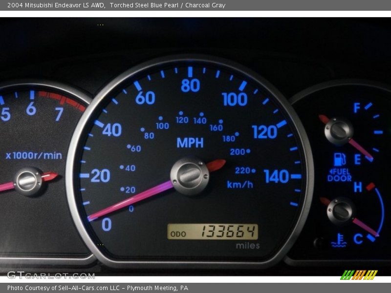 Torched Steel Blue Pearl / Charcoal Gray 2004 Mitsubishi Endeavor LS AWD