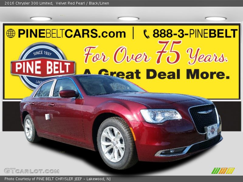 Velvet Red Pearl / Black/Linen 2016 Chrysler 300 Limited