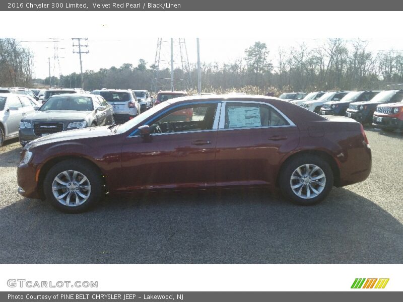 Velvet Red Pearl / Black/Linen 2016 Chrysler 300 Limited