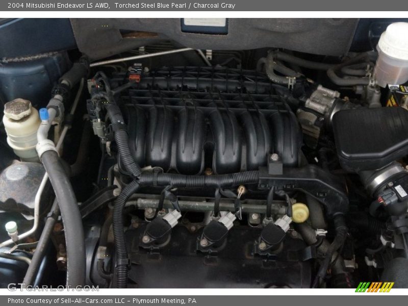 Torched Steel Blue Pearl / Charcoal Gray 2004 Mitsubishi Endeavor LS AWD