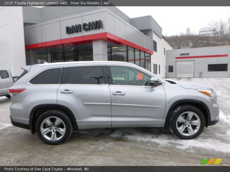 Silver Sky Metallic / Ash 2015 Toyota Highlander Limited AWD