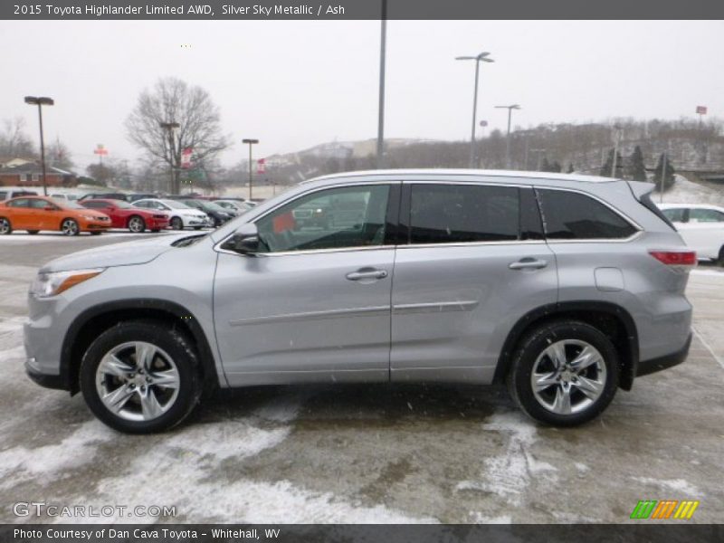 Silver Sky Metallic / Ash 2015 Toyota Highlander Limited AWD