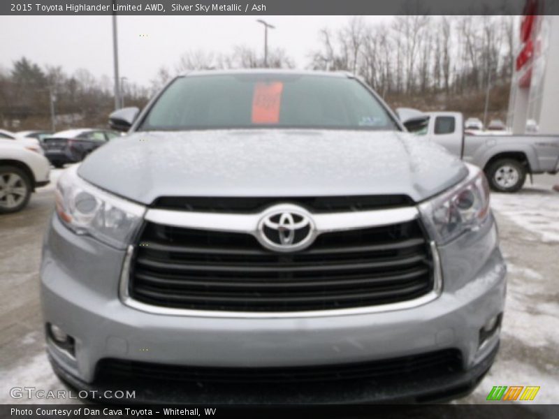 Silver Sky Metallic / Ash 2015 Toyota Highlander Limited AWD