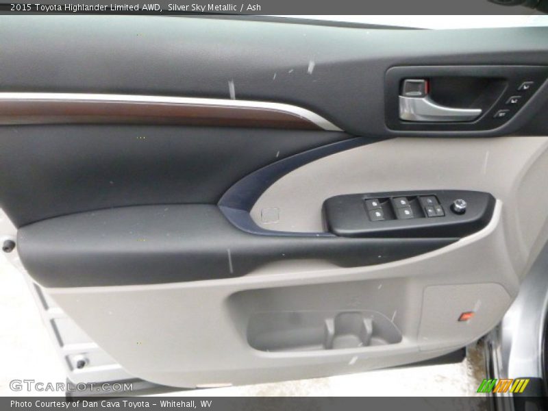 Silver Sky Metallic / Ash 2015 Toyota Highlander Limited AWD