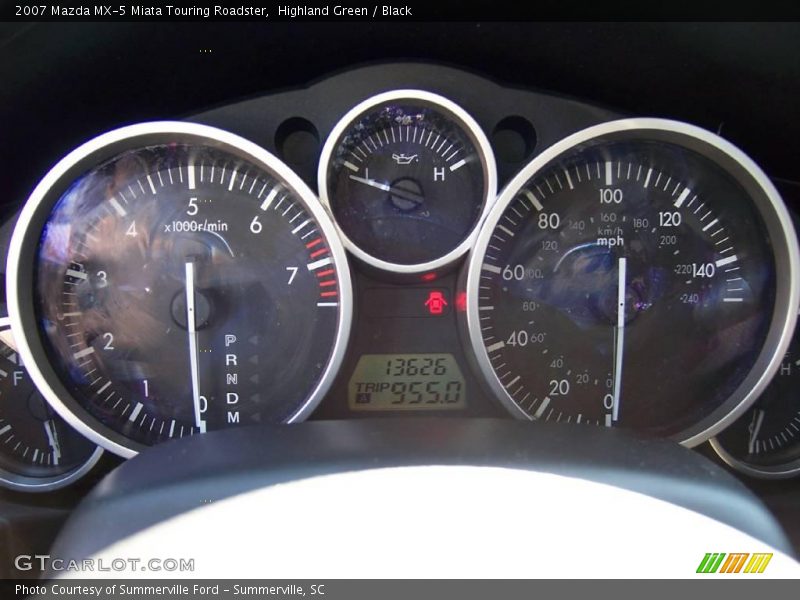 Highland Green / Black 2007 Mazda MX-5 Miata Touring Roadster
