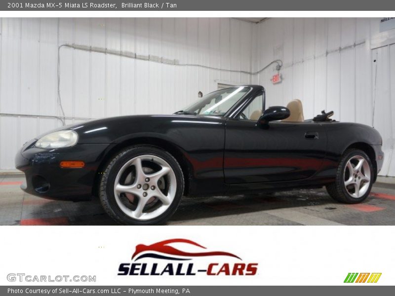 Brilliant Black / Tan 2001 Mazda MX-5 Miata LS Roadster