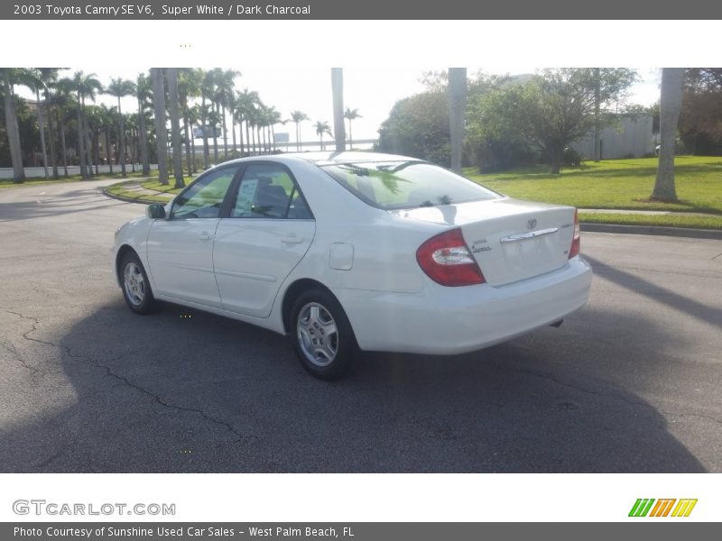 Super White / Dark Charcoal 2003 Toyota Camry SE V6