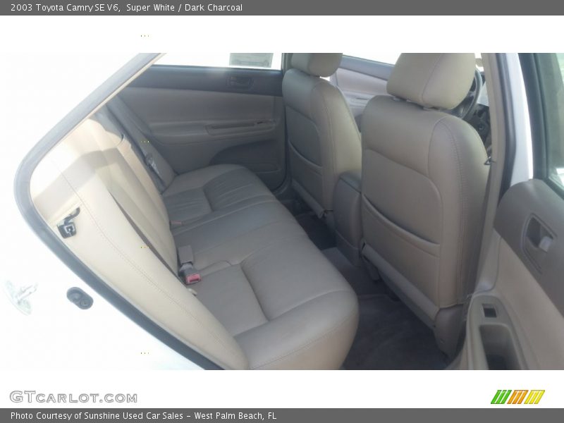 Super White / Dark Charcoal 2003 Toyota Camry SE V6
