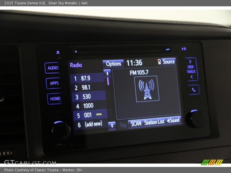 Silver Sky Metallic / Ash 2015 Toyota Sienna XLE