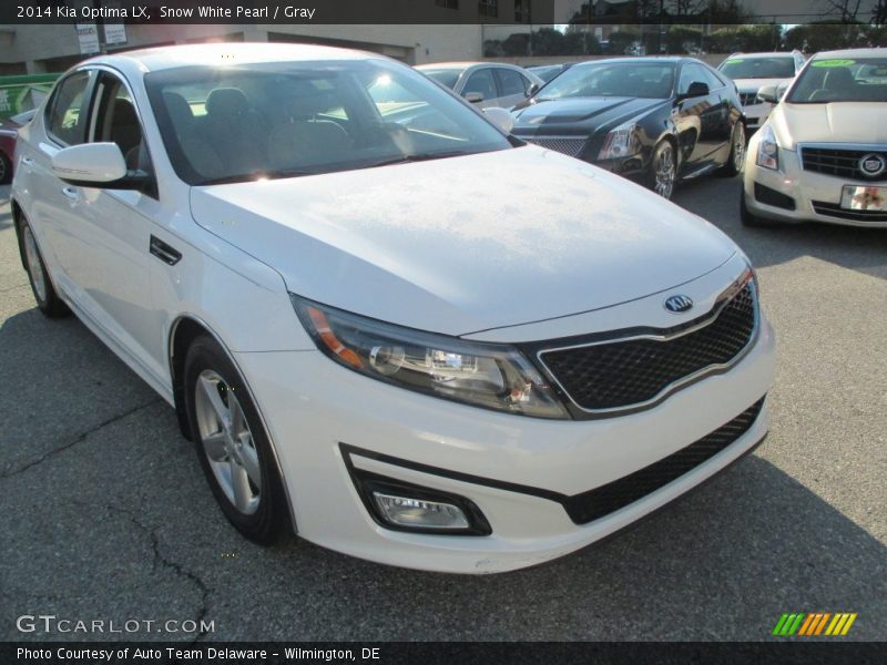 Snow White Pearl / Gray 2014 Kia Optima LX