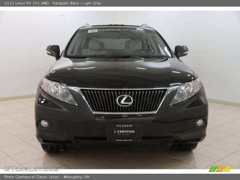 Stargazer Black / Light Gray 2012 Lexus RX 350 AWD