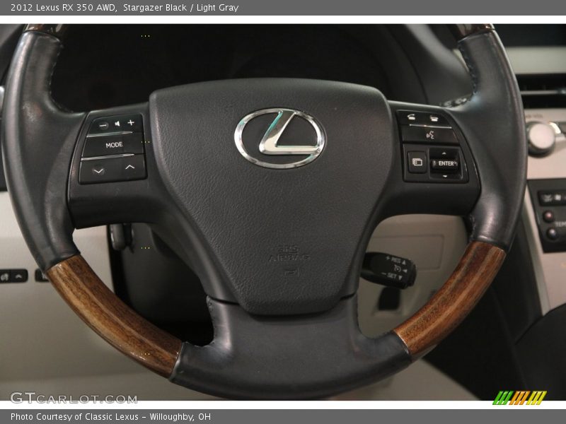 Stargazer Black / Light Gray 2012 Lexus RX 350 AWD