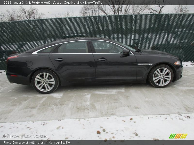 Stratus Grey Metallic / Ivory/Truffle 2013 Jaguar XJ XJL Portfolio AWD