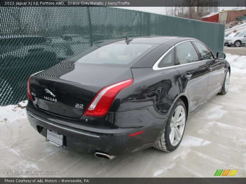 Stratus Grey Metallic / Ivory/Truffle 2013 Jaguar XJ XJL Portfolio AWD