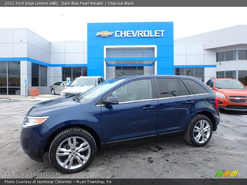 Dark Blue Pearl Metallic / Charcoal Black 2012 Ford Edge Limited AWD