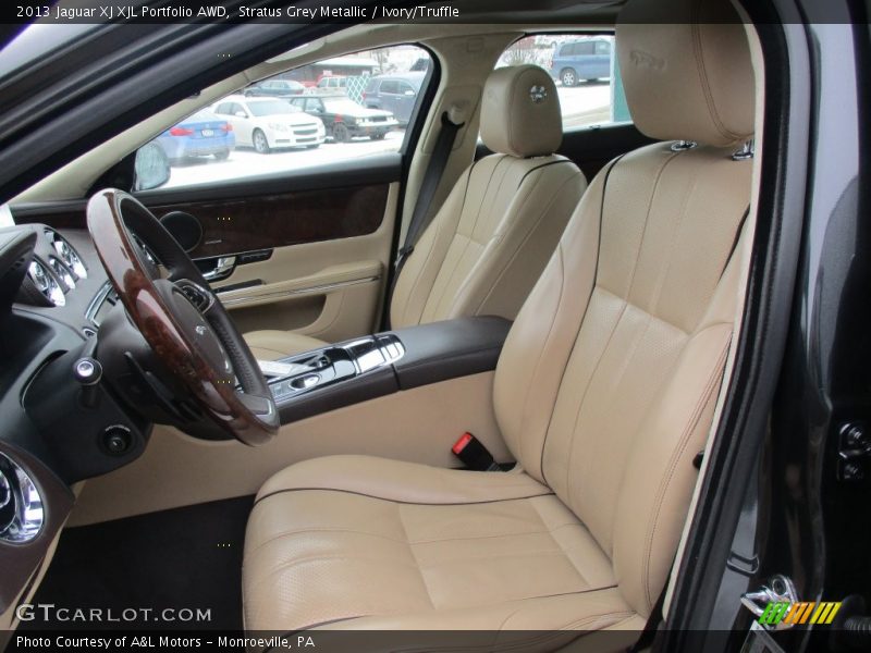 Stratus Grey Metallic / Ivory/Truffle 2013 Jaguar XJ XJL Portfolio AWD