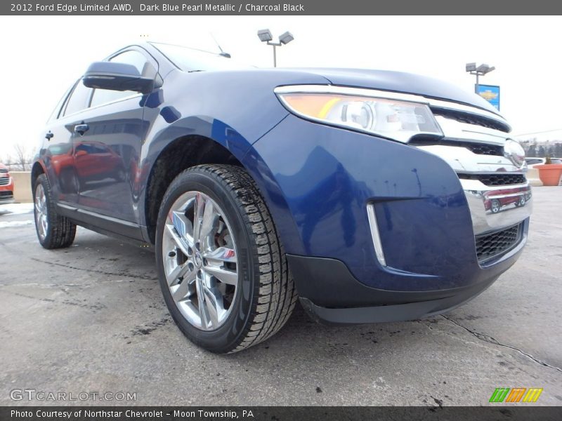 Dark Blue Pearl Metallic / Charcoal Black 2012 Ford Edge Limited AWD