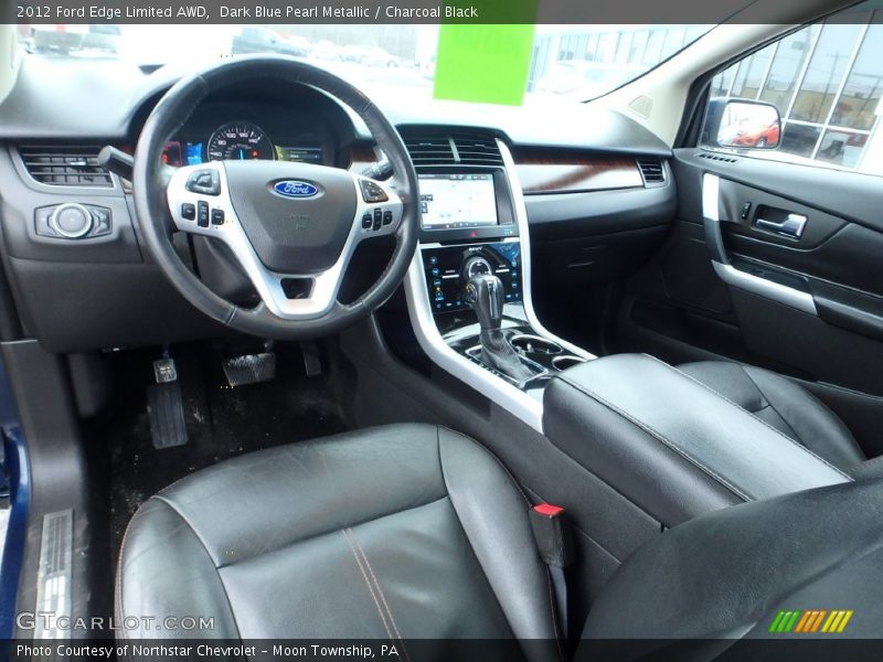 Dark Blue Pearl Metallic / Charcoal Black 2012 Ford Edge Limited AWD