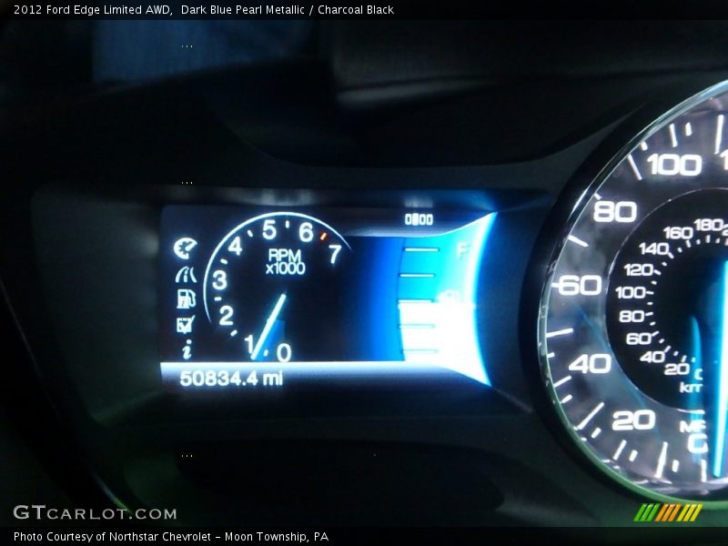 Dark Blue Pearl Metallic / Charcoal Black 2012 Ford Edge Limited AWD