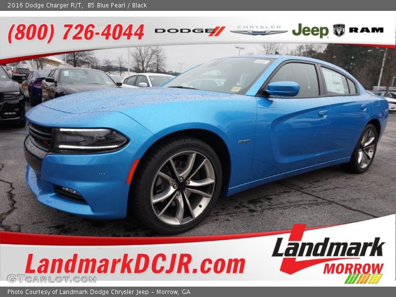 B5 Blue Pearl / Black 2016 Dodge Charger R/T