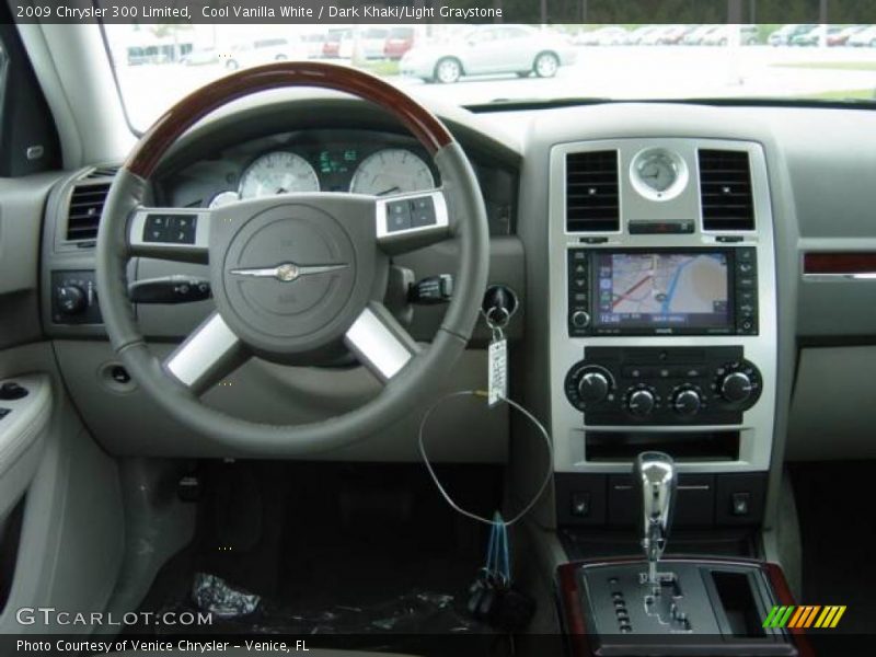 Cool Vanilla White / Dark Khaki/Light Graystone 2009 Chrysler 300 Limited