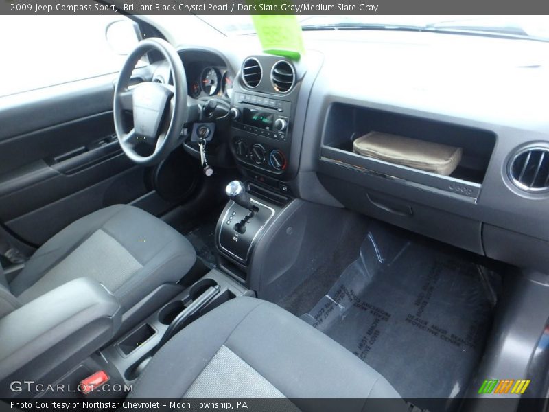 Brilliant Black Crystal Pearl / Dark Slate Gray/Medium Slate Gray 2009 Jeep Compass Sport