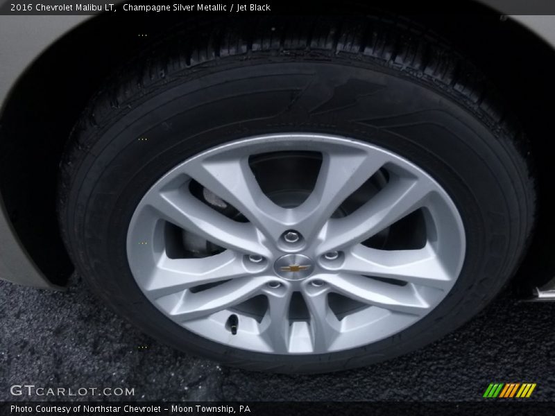Champagne Silver Metallic / Jet Black 2016 Chevrolet Malibu LT