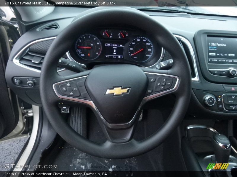 Champagne Silver Metallic / Jet Black 2016 Chevrolet Malibu LT
