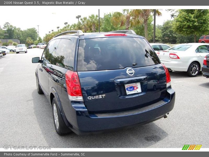 Majestic Blue Metallic / Gray 2006 Nissan Quest 3.5