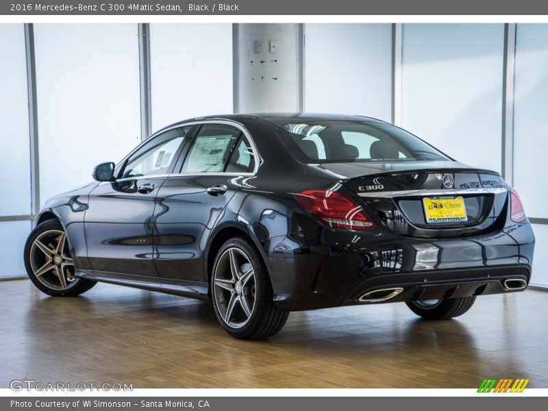 Black / Black 2016 Mercedes-Benz C 300 4Matic Sedan