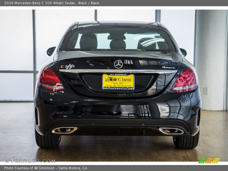 Black / Black 2016 Mercedes-Benz C 300 4Matic Sedan
