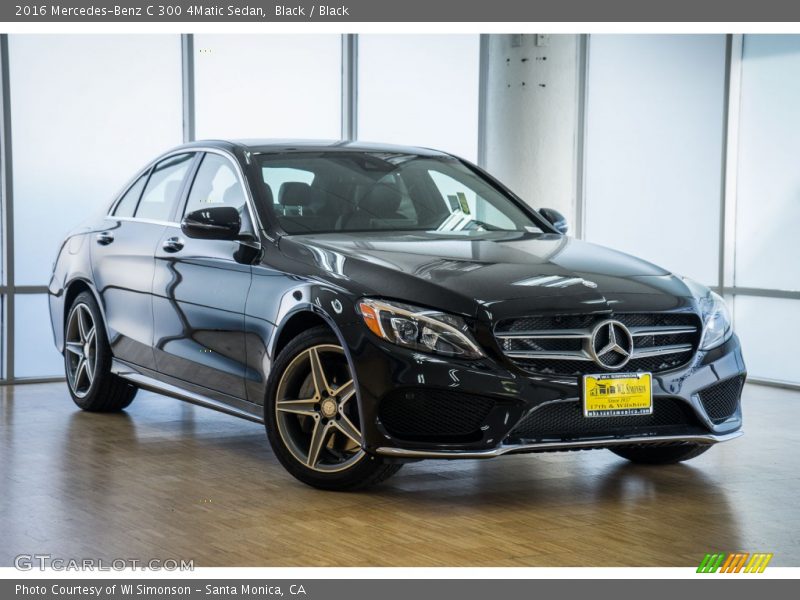 Black / Black 2016 Mercedes-Benz C 300 4Matic Sedan