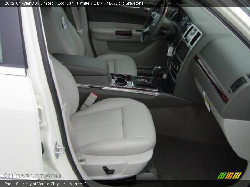 Cool Vanilla White / Dark Khaki/Light Graystone 2009 Chrysler 300 Limited