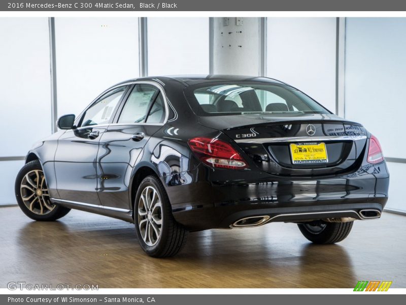 Black / Black 2016 Mercedes-Benz C 300 4Matic Sedan