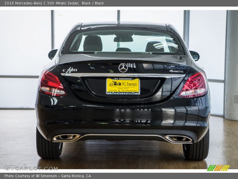 Black / Black 2016 Mercedes-Benz C 300 4Matic Sedan